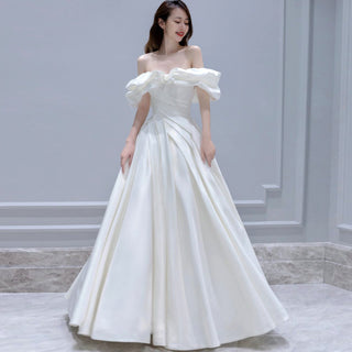 Off Shoulder Ruffle Wedding Dresses & Bridal Gowns