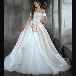 Satin Wedding Dresses with Sleeves