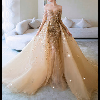 Long Sleeve Luxury Mermaid Wedding Dress