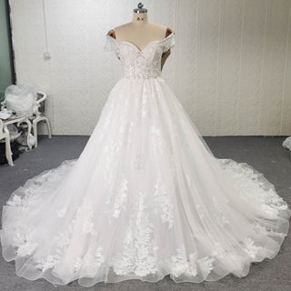 Plus Size Off Shoulder Wedding Dress