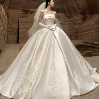 Satin & Lace Wedding Dresses & Gowns
