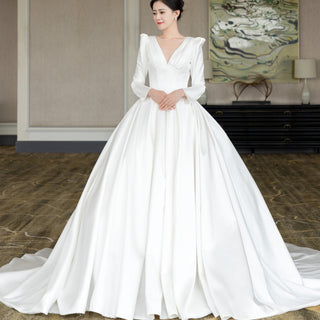 Gorgeous Satin A-line Wedding Dress