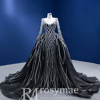 High-end Handmade Wedding Dress with Detachable Skirt
