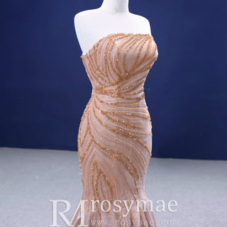 Mermaid Sexy Evening Dress Beaded Elegant High-end Party Gown