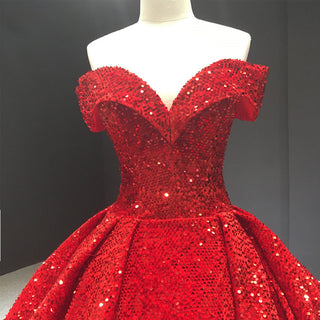 Fashion Sequins Off The Shoulder Ball Gown Quinceanera Dresses