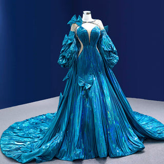 Gorgeous Beading Unique Prom Dress Formal Gown with Cape