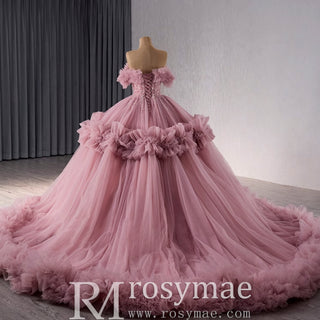 luxury Quinceanera Dress Beaded Ball Gown with Off the Shoulder