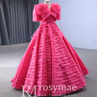 Tiered Ball Gown Detachable Bolero Wedding Dress Formal Gown