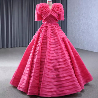 Tiered Ball Gown Detachable Bolero Wedding Dress Formal Gown