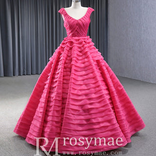 Tiered Ball Gown Detachable Bolero Wedding Dress Formal Gown