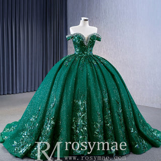 High-end Handmade Beading Rhinestone Prom Dress Formal Gown