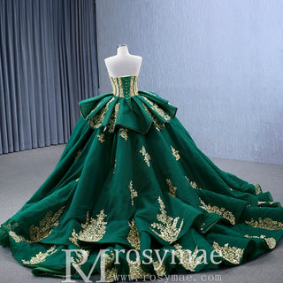 High-end Vintage Pearl Sequins Ruffles Prom Dress Quinceanera Gown