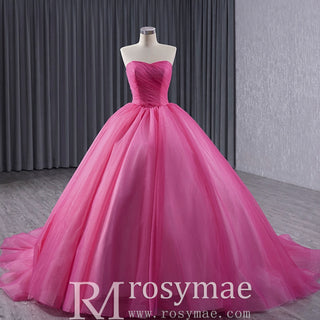 Ruffled Wedding Gown Detachable Overskirt Quinceanera Dress