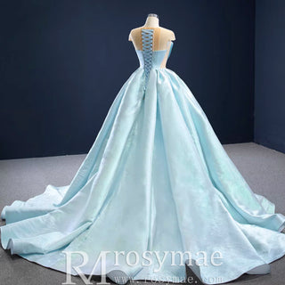Stunning Satin See-through Prom Dress Cap Sleeve Pleats Prom Gown