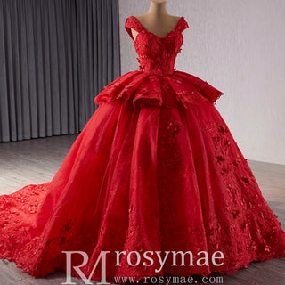 High-end Sparkly Tulle Ball Gown Wedding Dress Quinceanera Gown