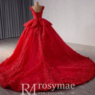 High-end Sparkly Tulle Ball Gown Wedding Dress Quinceanera Gown