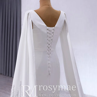 High-end Unique Ruffles Trumpet Wedding Dress With Long Sleeve