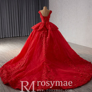 High-end Sparkly Tulle Ball Gown Wedding Dress Quinceanera Gown