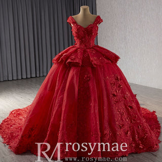 High-end Sparkly Tulle Ball Gown Wedding Dress Quinceanera Gown