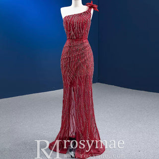 High-end Evening Dress Mermaid One-Shoulder Party Formal Prom Gown