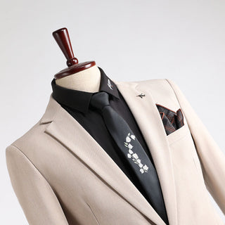 Fashion Single Button Slim Fit Business 3 Pieces Suit Set