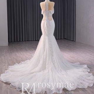 Luxury Mermaid Beaded Wedding Dress Elegant Bridal Gowns
