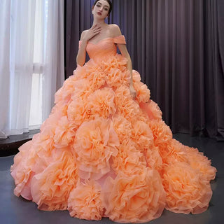 Gorgeous Ball Gown Ruffle Puffy Skirt Quinceanera Dress