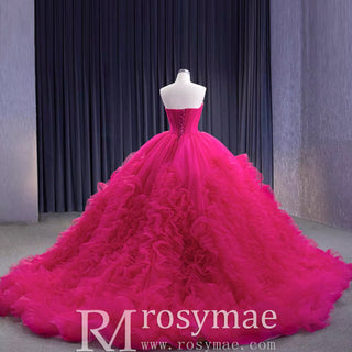 Stylish Luxury Evening Gown Ruched Ball Gown Quinceanera Dresses