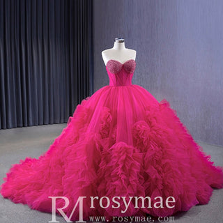 Stylish Luxury Evening Gown Ruched Ball Gown Quinceanera Dresses