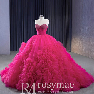 Stylish Luxury Evening Gown Ruched Ball Gown Quinceanera Dresses