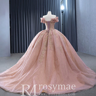 High-end Off the Shoulder Ball Gown Formal Dress Quinceanera Gown