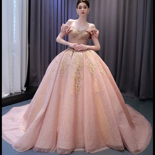 High-end Off the Shoulder Ball Gown Formal Dress Quinceanera Gown