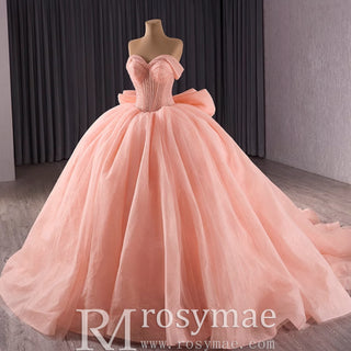 luxury Off-the-Shoulder Quinceanera Dress Pink Ball Gown Formal Gown