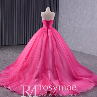 Ruffled Wedding Gown Detachable Overskirt Quinceanera Dress