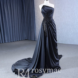 High-end Handmade Beading Evening Dress with Asymmetrical Neck