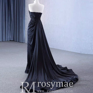 High-end Handmade Beading Evening Dress with Asymmetrical Neck