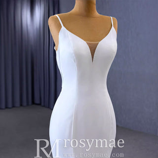 High-end Mermaid Spaghetti Straps Backless Wedding Dress