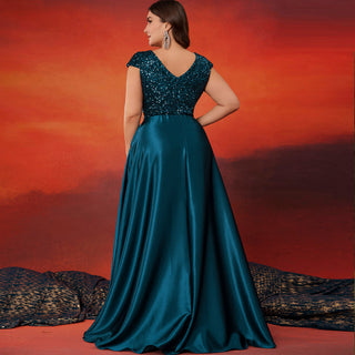 Prom Dress Evening Gown with Cap Sleeve