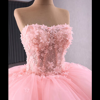 Puffy Skirt Ball Gown Pink Quinceanera Dress for Special Occasion