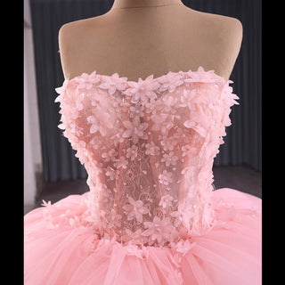 Puffy Skirt Ball Gown Pink Quinceanera Dress for Special Occasion