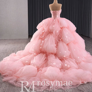 Puffy Skirt Ball Gown Pink Quinceanera Dress for Special Occasion