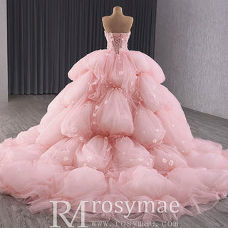 Puffy Skirt Ball Gown Pink Quinceanera Dress for Special Occasion