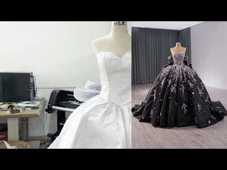 Black Shimmering Wedding Gown Off the Shoulder Quinceanera Dress