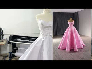 Chic High end A-line Pink Formal Gown Prom Dress with Scoop Neck