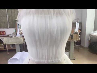 Unique Haute Couture Wedding Gown Strapless Tulle Wedding Dress