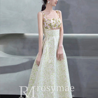 Light Green Sequin Off Shoulder Formal Evening Dress Backless Prom Gown