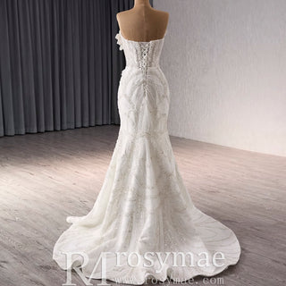 Strapless Sparkly Sweetheart Wedding Dress with Detachable Skirt