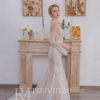 Backless-Long-Sleeve-Wedding-Gown-in-2023