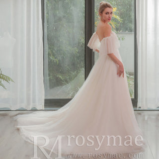 Off-the-Shoulder-A-line-Wedding-Gown
