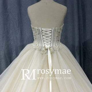 Princess-Waist-Luxury-Pearl-wedding-dress